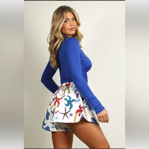 Sea Shore Printed loose flared Shorts - Picture 6 of 6